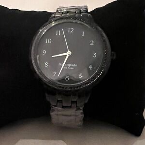 New Kate Spade New York Morningside Quartz Crystal Watch Black New Battery